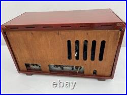 Toshiba Mazda Wooden Tube Radio Vintage Retro Working Showa Era Japan