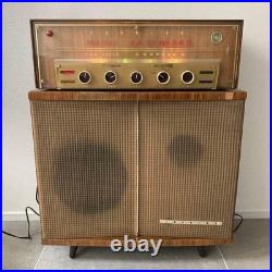 Toshiba Vacuum Tube Radio Speaker Set Vintage Working Condition Antique Audio