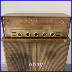 Toshiba Vacuum Tube Radio Speaker Set Vintage Working Condition Antique Audio