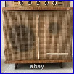 Toshiba Vacuum Tube Radio Speaker Set Vintage Working Condition Antique Audio