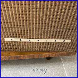 Toshiba Vacuum Tube Radio Speaker Set Vintage Working Condition Antique Audio