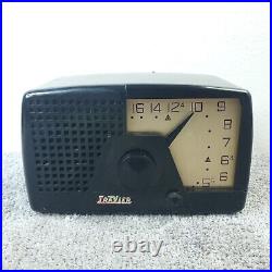 Travler Model 46-37 Tube Radio AM Mini Bakelite MCM Trav-ler Vintage Working