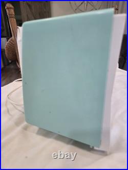 Turquoise Blue & White 1963 Olympic Model AFM-20 Tube AM FM Radio Works Vtg
