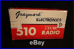UNBUILT Graymark 510 vintage vacuum 5 tube AM radio receiver electronic kit