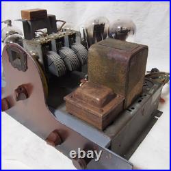 USA CROSLEY MODEL-124 vintage eggplant-shaped vacuum tube radio chassis only JP
