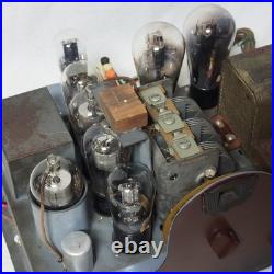 USA CROSLEY MODEL-124 vintage eggplant-shaped vacuum tube radio chassis only JP