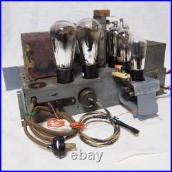 USA CROSLEY MODEL-124 vintage eggplant-shaped vacuum tube radio chassis only JP