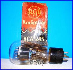 UX-245 NOS RCA vintage amplifier vacuum tube valve radio tested Gobe shape 45