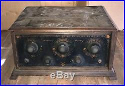 VINTAGE 1920'S AMERICAN BEAUTY TUBE BATTERY SET RADIO Wood Old Rare KC Missouri