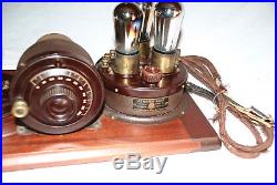 VINTAGE 1920's Beautiful Original BREADBOARD ATWATER KENT MODEL 9C Antique Radio