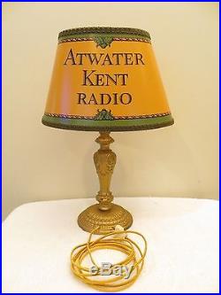 VINTAGE 1920s ANTIQUE ATWATER KENT RADIO RESTORED ART DECO ADVERTISING OLD LAMP