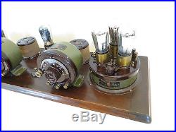 VINTAGE 1920s ATWATER KENT EARLY GREEN CAN RADIODYNE TYPE OLD BREADBOARD RADIO