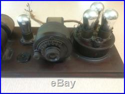 VINTAGE 1920s ATWATER KENT EARLY MODEL 10, SUPER CLEAN, OLD BREADBOARD RADIO