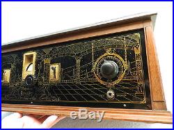 VINTAGE 1920s GOLD STENCILED METRODYNE EGYPTIAN MOTIF OLD ANTIQUE RADIO