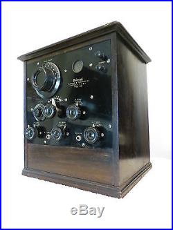 VINTAGE 1920s MARCONI ERA OLD FEDERAL 110 BEAUTIFUL ANTIQUE TUBE RADIO RECEIVER