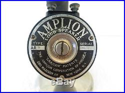 VINTAGE 1920s OLD AMPLION ANTIQUE WOOD FLOWER PETAL ANTIQUE RADIO SPEAKER