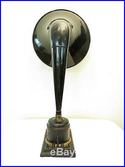VINTAGE 1920s OLD ANTIQUE MAGNAVOX LION DECAL STRAIGHT NECK RADIO HORN SPEAKER