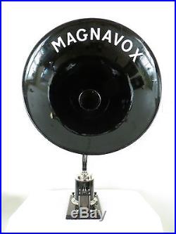 VINTAGE 1920s OLD ANTIQUE NICKEL PLATED MAGNAVOX GOOSE NECK RADIO HORN SPEAKER