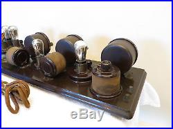 VINTAGE 1920s OLD ATWATER KENT CLASSIC MODEL ANTIQUE BREADBOARD RADIO + TUBES