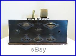 VINTAGE 1920s OLD GREBE ANTIQUE CR-18 & TOP VERTICAL COILS TUBE RADIO RECEIVER