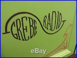 VINTAGE 1920s OLD GREBE RADIO ANTIQUE FOLDING BOARDS BEAUTIFUL DR MU GRAPHICS