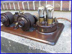 VINTAGE 1920s OLD NEAR MINT ATWATER KENT ANTIQUE BREADBOARD RADIO FACTORY TAGS