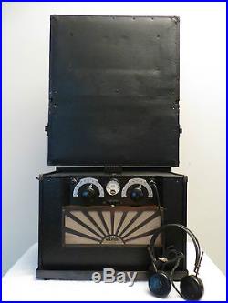 VINTAGE 1920s OPERADIO OLD BEAUTIFUL NEAR MINT ANTIQUE RADIO RECEIVER AND TUBES