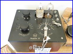 VINTAGE 1920s RCA RADIOLA 3 MUSEUM DISPLAY OLD ANTIQUE TUBE RADIO IN BOX + XTRAS