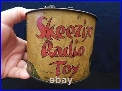 VINTAGE 1920s ULTRA RARE ANTIQUE OLD SKEEZIX RADIO TOY CRSTAL RADIO APPARTUS