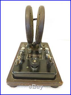 VINTAGE 1920s WESTINGHOUSE ANTIQUE CRYSTAL RADIO RECEIVER HONEYCOMB TUNER COILS