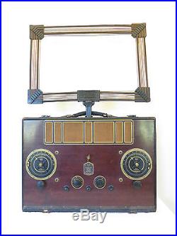VINTAGE 1923 RCA RADIOLA 24 OLD ANTIQUE PORTABLE RADIO RECIEVER & LOOP ANTENNA