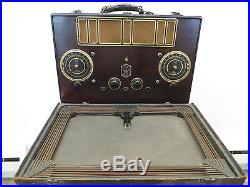 Vintage 1923 Rca Radiola 24 Old Antique Portable Radio Reciever & Loop Antenna