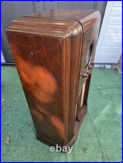 VINTAGE 1930S ART-DECO ZENITH CONSOLE TUBE RADIO 5S151? Restored Working
