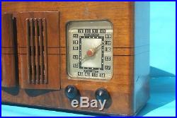 VINTAGE 1930's EMERSON TUBE RADIO MODEL DY-349 INGRAHAM CABINET DEPRESSION ERA