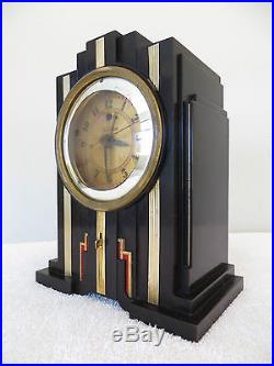 VINTAGE 1930s ANTIQUE TELECHRON BEAUTIFUL BAKELITE OLD ELECTRIC ART DECO CLOCK