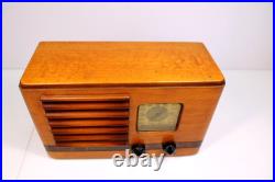 VINTAGE 1930s EMERSON OLD NEAR MINT ANTIQUE INGRAHAM ART DECO CURLY MAPLE RADIO