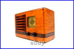 VINTAGE 1930s EMERSON OLD NEAR MINT ANTIQUE INGRAHAM ART DECO CURLY MAPLE RADIO