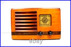 VINTAGE 1930s EMERSON OLD NEAR MINT ANTIQUE INGRAHAM ART DECO CURLY MAPLE RADIO