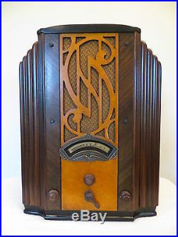 VINTAGE 1930s MUSEUM QUALITY ANTIQUE STEWART WARNER ART NOUVEAU DECO OLD RADIO