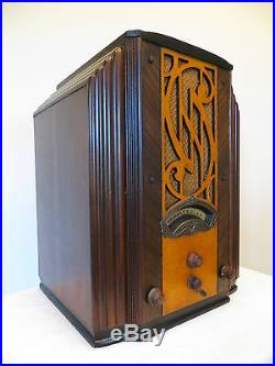 VINTAGE 1930s MUSEUM QUALITY ANTIQUE STEWART WARNER ART NOUVEAU DECO OLD RADIO