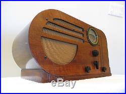 VINTAGE 1930s OLD PHILCO MULTI BAND ART DECO STREAMLINE BULLET TUBE RADIO
