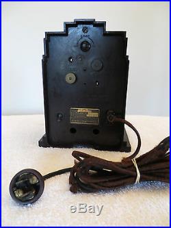 VINTAGE 1930s WARREN TELECHRON BAKELITE OLD ELECTRIC MACHINE AGE ART DECO CLOCK