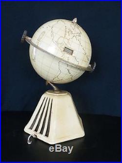 Vintage 1933 Raymond Loewy Old World Colonial Globe Art Deco Bakelite Map Radio