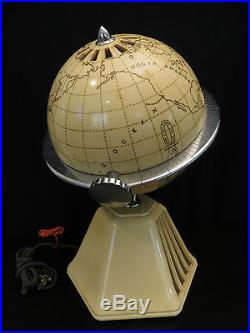 VINTAGE 1933 RAYMOND LOEWY OLD WORLD COLONIAL GLOBE ART DECO BAKELITE MAP RADIO