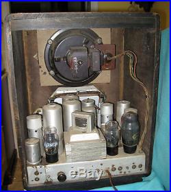 VINTAGE 1935 ONDIA 154 FRENCH ART DECO TOMBSTONE TUBE RADIO BEAUTIFUL WORKING