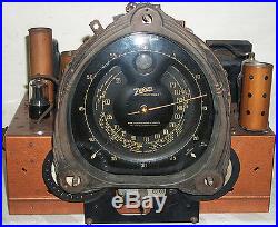 VINTAGE 1937 ZENITH #9-S-262 SHUTTER DIAL RADIO CHASSIS & ESCUTCHEON