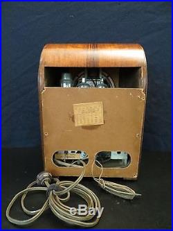 Vintage 1938 Emerson Mint Antique Ingraham Cabinet Old Depression Era Deco Radio