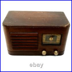 VINTAGE 1939 G. E. Model #HJ-514 5 Tube AM Radio WoodPOWERS ON