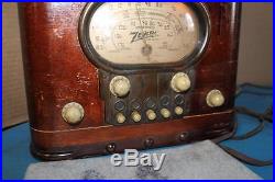 VINTAGE 1939 ZENITH Model 5-S327 TOMBSTONE Art Deco Radio 5S327