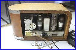 VINTAGE 1940S FADA # 263 RARE TAMBOUR DOOR CABINET Dictograph Silent Radio